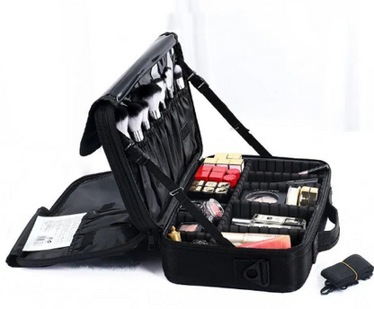 Bolsa de almacenamiento para belleza para mujeres de PureEdge, con compartimentos y cierre resistente para organizar productos de belleza.