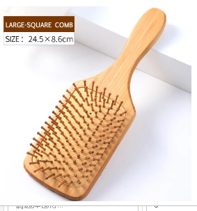 Cepillo para cabello de bambú PureEdge, herramienta ecológica y natural para peinar y desenredar el cabello con suavidad.