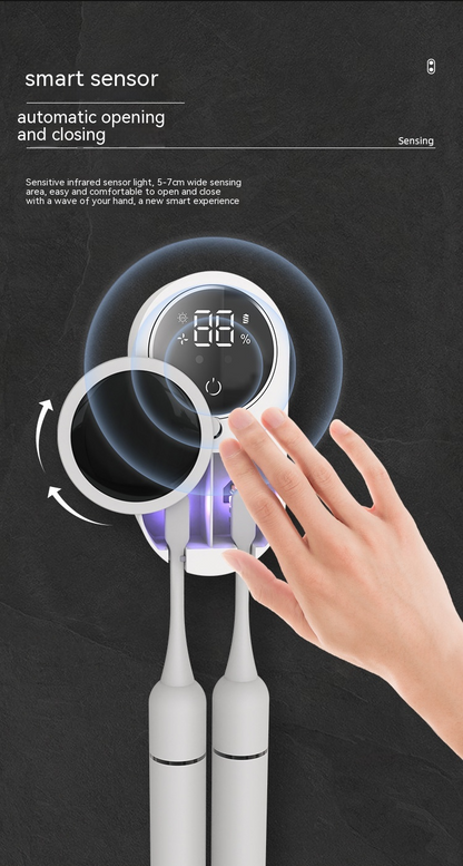 Limpiador y desinfectante UV PureBrush PureEdge para utensilios y dispositivos, con luz ultravioleta para higiene efectiva