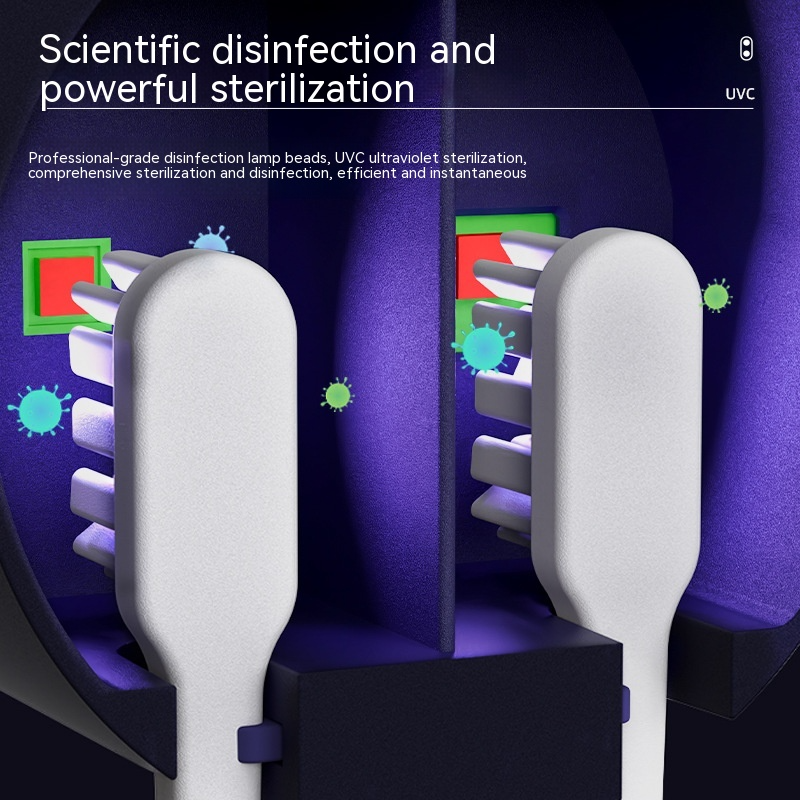 Desinfectador UV PureEdge PureBrush para limpiar cepillos y objetos personales con luz ultravioleta en un diseño compacto y moderno.