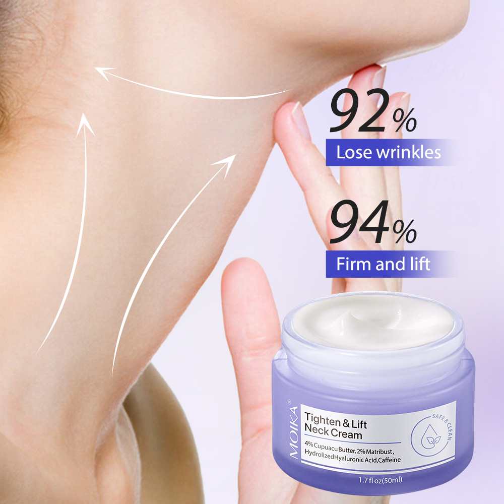 Crema antiarrugas para cuello PureEdge, fórmula para reducir arrugas y líneas finas en la piel del cuello.