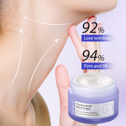 Crema antiarrugas para cuello PureEdge, fórmula para reducir arrugas y líneas finas en la piel del cuello.