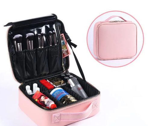 Bolsa de almacenamiento para belleza para mujer de PureEdge, organizador de maquillaje y productos de cuidado personal.